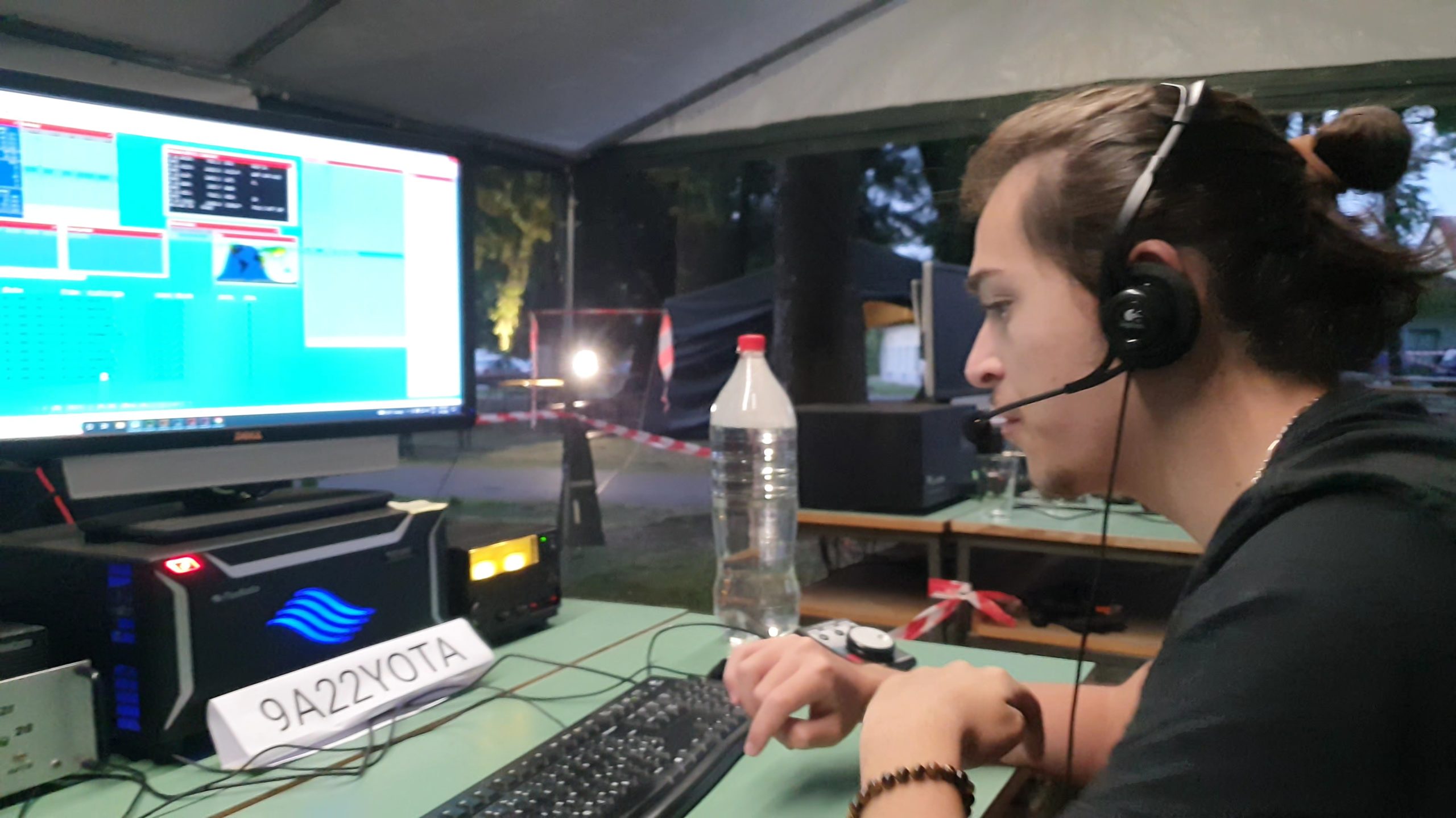 Team France operating 9A YOTA Stations in the morning